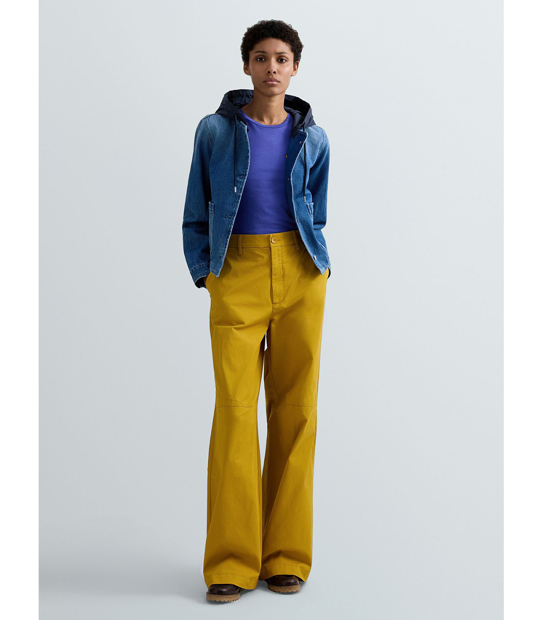 フード付きデニムジャケット 詳細画像 ブルー 2